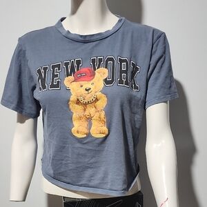 French Pastry Blue and Cream Fabric Label